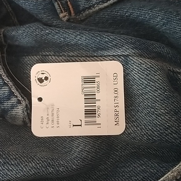 Free People "We the Free" The Townes Coverall Medium Wash Denim Jumpsuit L - Picture 5 of 15